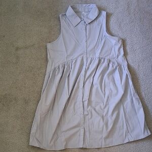 Sleeveless Button-Down Dress
